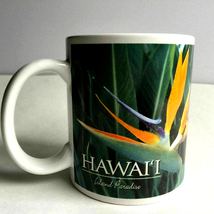 Hawaiian Hibiscus Coffee Mug Hawaii Flora Bird of Paradise Island Heritage - £19.48 GBP