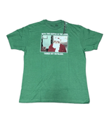 The Office Mens XL Green Two Santas Michael Christmas Holiday Graphic TS... - $18.68