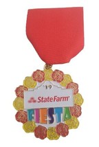 2019 San Antonio Fiesta Medal State Farm Flower Wreath Graphic - £14.00 GBP