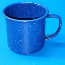 Vintage Coffee Mug Cup Enamelware Graniteware Primitive Metal Tin Camping Cowboy - £11.57 GBP