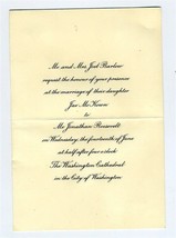 Jonathan Roosevelt &amp; Jae McKown Barlow Wedding Invitation &amp; Reception Ca... - £115.87 GBP