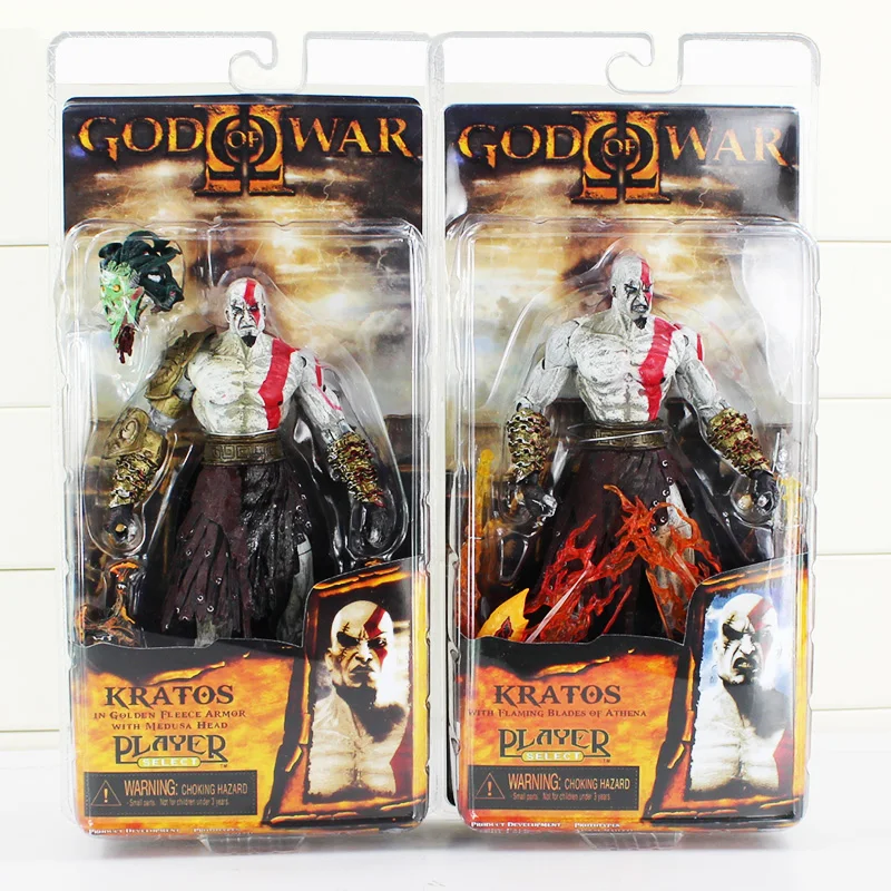 8&#39;&#39;20cm NECA GOD WAR Kratos Action Figure Kratos Flame Version&amp;Kratos in Golden - £23.74 GBP