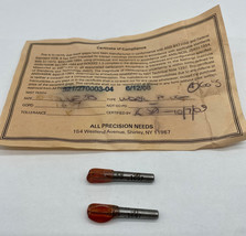 All Precision Needs 10-32 UNF Thread Pipe Plug Gage, G0 PD .1697 Lot of 2 - $114.00