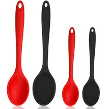 4 Pack Silicone Mixing Spoons Set Nonstick Kitchen Spoons Cooking Baking Spoons  - £16.23 GBP