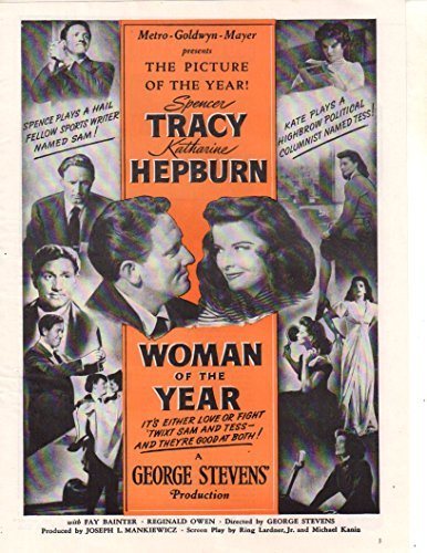 Katharine Hepburn Spencer Tracy original clipping magazine photo 1pg 8x1... - $4.89