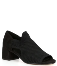 Eileen Fisher Ferris Stretch Knit Peep Toe Block Heel Sandals Women&#39;s 11 NEW - £46.95 GBP