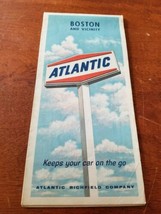 Atlantic Boston &amp; Vicinity map.  1966 Rand Mcnally - £3.89 GBP