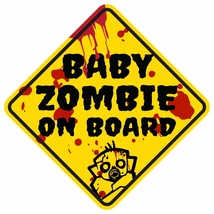 Baby Zombie On Board Sticker Funny Car Sticker Novelty Sticker Window-
s... - £2.49 GBP