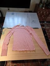 American Rag Pink Smocked Cuff Ribbed Knit Top Junior's Size Medium - $13.95