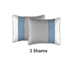 Eden &amp; Oak Cleo 2 Pillow Shams Pillow Case Gray Polyester 26&quot;x20&quot; - $14.95