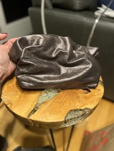Anthropologie Brown shiny Clutch Bag,  Hinge closure - $34.65
