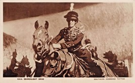 Southern Command TATTOO-BRITISH Empire Exhi 1924-RHA Searchlight Photo Postcard - $2.80
