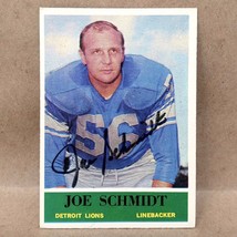 1964 Philadelphia Football Card #66 Joe Schmidt Detroit Lions Signed Auto - £11.95 GBP