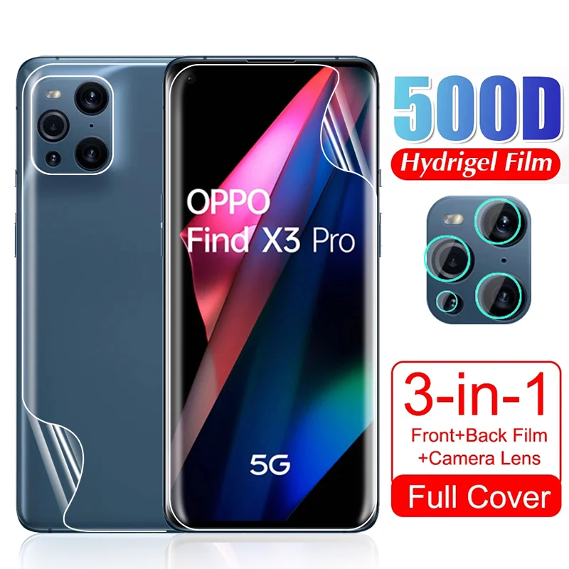 For OPPO Find X3 Pro Soft Hydrogel Screen Protector Camera Lens Front Back - £9.05 GBP+