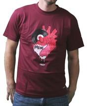 IN King Uomo Burgundy Records Musica a Mio Cuore Regolare T-Shirt USA Fatto Nwt - $15.01