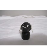 Vintage 1963 Fisher Price Little People Wooden Black Dog White Floppy Ears - $468.29 MXN