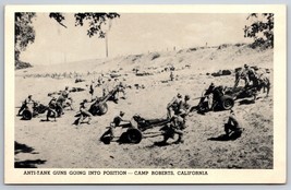 Anti Tank Guns Going To Position Camp Roberts California CA 1940s Postcard H15 - £7.75 GBP