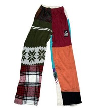 RCYCLD Patchwork Knit Pants Funky BOHO Hippie Loungewear  Women&#39;s Size S - $24.75