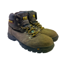 CATERPILLAR Mens Outline Steel Toe Steel Plate Leather Boots P720996 Brown 10.5W - £38.07 GBP