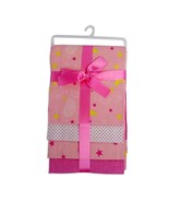 Pink Flannel Receiving Blanket 4-Pack Cotton Baby Blankets Assorted Prints - $26.34 CAD