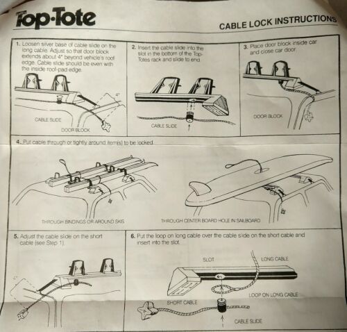 Barrecrafters Cable Lock Protective Feet for Top Tote Car Top Roof Rack