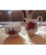 ROYAL ALBERT BONE CHINA CREAMER AND OPEN SUGAR BOWL SWEET ROMANCE ENGLAND - $22.72