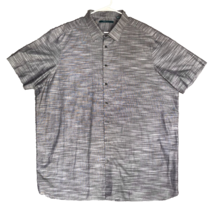 Perry Ellis Shirt Adult 2XLT XXL Tall Cotton Gray Button Up Casual Camp ... - $18.50