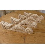 4 Large Seahorse Wood Corbels Nautical Decor Porch Mantle Shelf Bracket ... - $199.99