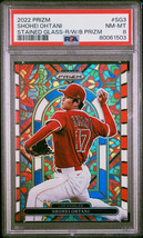 2022 Prizm Shohei Ohtani #SG3 Stained Glass Red White Blue Prizm Angels - PSA 8 - £38.78 GBP