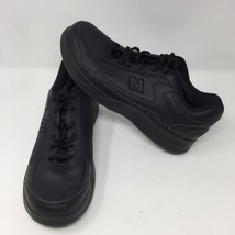 New Balance  Black Leather Shoes Sz 10B Lace Up Walking Sneakers Abzorb ... - $47.51