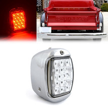 Red LED RH Tail Light Clear Lens &amp; Chrome Housing for 1940-53 Chevy GMC Truck - £47.94 GBP
