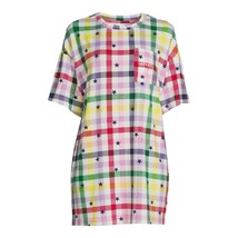 Celebrity Pink Sleep Womens Plaid Oversized Sleep Shirt Nightgown Size M/L Nwt - £7.86 GBP