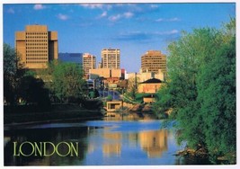 Postcard London Ontario Thames River Early Evening 4 1/2&quot; x 6 1/2&quot; - $4.94