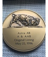 1996 NYSE Astra AB Original Listing Medal A&amp;AAB Original Box - $794.51 MXN