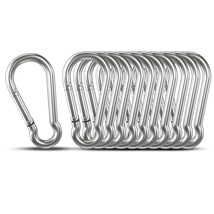 Small Carabiner Clip Hooks, 10pcs 1.57 inch Carabiners Heavy Duty, 304  - £14.00 GBP