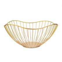 IBWell Metal Iron Wire Single Tier Dish Stand Basket Holder Gold - $220.33 MXN