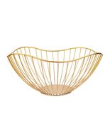 IBWell Metal Iron Wire Single Tier Dish Stand Basket Holder Gold - $220.33 MXN