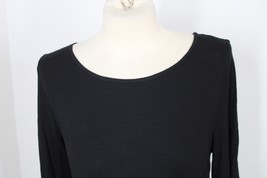 Eileen Fisher S Black Jersey Long Sleeve Split Side Tunic Top - £15.07 GBP
