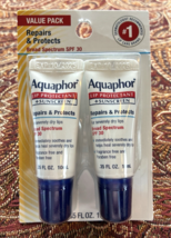 (2) Aquaphor Lip Repair &amp; Protect Sunscreen SPF 30 .35 oz Tubes EXP 10/2025 - $4.94