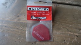 3 NEW Vintage Dart Flights RED MARATHON HARROWS - $2.96