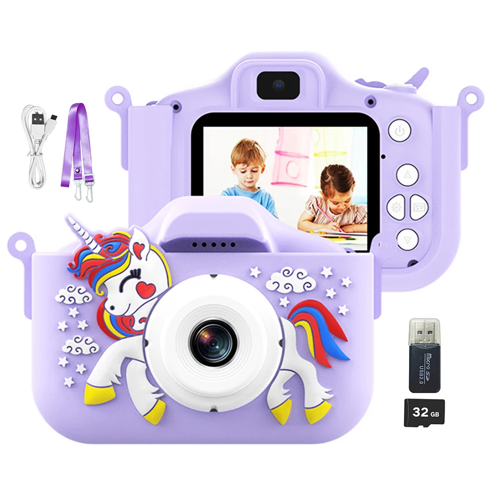 Kids Camera Toys Cute Horse Unicorn 32MP1080P HD Digital Camera for Toddler Kid - £29.07 GBP+