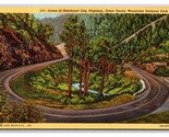 Loop Over on Newfound Gap Hwy Great Smokey Mountains UNP Linen Postcard V22 - £1.38 GBP