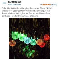 Solar Outdoor Lights Decorative, Hanging Solar Garden Lights , Solar 24 ... - $39.48