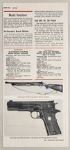 1965 Magazine Photo Hi-Standard Shotgun &amp; Colt Match .38 Special Mark III Pistol - £10.61 GBP