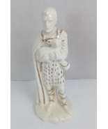 1968 Holland Mold Christmas Nativity Off White &amp; Gold 7.5&quot; Shepherd - $265.74 MXN