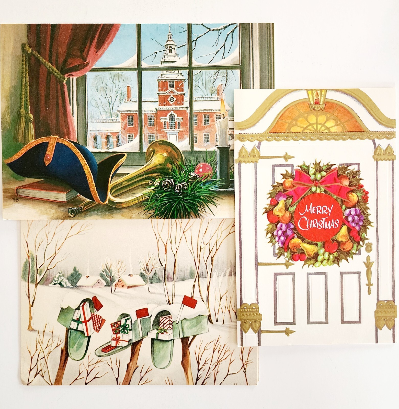 1970s Lot oF 3 Merry Christmas Mixed Theme Vintage Greeting Cards Unused... - $19.99
