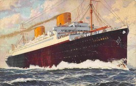 Norddeutscher Lloyd Bremen Steamer Ship Columbus postcard - £7.78 GBP