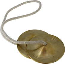 Brass Manjira Instrument Finger Cymbal Hand Cymbal Metal Clapper - Metal - - £28.76 GBP