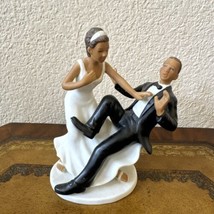 Wedding cake topper  Weddingstar Bride Groom African America Couple - $32.66