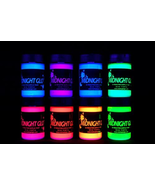 UV Paint Acrylic Black Light Reactive Bright Neon Colors Set of 8 Bottle... - £29.31 GBP